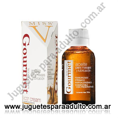 Aceites y lubricantes, Lubricantes saborizados, Aceite lubricante y masajes saborizado Licor cream 30 ml